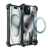 shumee iPhone 15 Plus IBIZU DropGuard Ultra Case z MagSafe, Noir City, Burj Khalifa