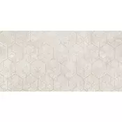 Liv Terria Light Grey Geo Decor Matt Rect 29.8x59.8cm