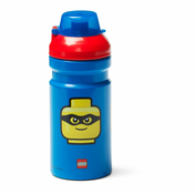 Modra steklenička za vodo z rdečim pokrovom LEGO Iconic, 390 ml