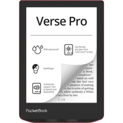 PocketBook bralnik e-knjig 634 Verse Pro Passion Red/ 16GB/ 6/ Wi-Fi/ BT/ USB-C/ slovenščina/ rdeča