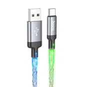 Hoco Kabel USB A na USB C Hoco 3A, 1 m, U112, siv