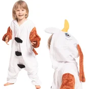 Nikcorp Otroška pižama Kigurumi Nikcorp Snežak Olaf kombinezon, mehka topla pižama za otroke, bela barva, višina 135-145 cm, obseg prsnega koša 98 cm, dolžina 125 cm, rokav 45 cm