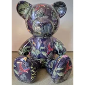 Casa Padrino luxury designer decorative figure teddy bear multicolored H. 45 cm - Resin decorative sculpture - Luxury decorative figure - Designer decorative figure - Luxury accessories