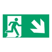 B-Safety Znak za izhod v sili tipa E za L-LUX Standard Eco - bela, zelena - Plastika