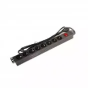 Razvodni panel Netiks PDU 220V 19/1U sa 8 uticnica,prekidac,kabal 1.8m sa utikacem PDU-8S-1U