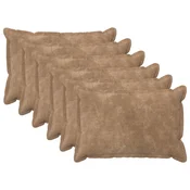 vidaXL Prevleka za blazino 6 pcs HOUTEN Taupe 50 x 80 cm Mikrofibra