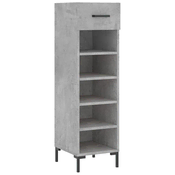 Ormaric za cipele boja betona 30x35x105 cm konstruirano drvo