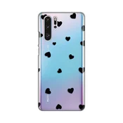TELEMPIRE Silikonska maska Print Skin za Huawei P30 Pro Hearts providna