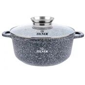 shumee Lonec z marmornim premazom 6,8 l 28 cm Zilner siv ZL-7074