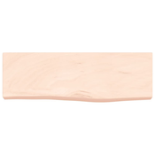 Vidaxl Stenska polica 60x20x6 cm neobdelana trdna hrastovina