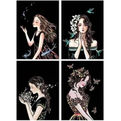 shumee Magic Scratch Card Beautiful Girls (4 kosi) 30x21 cm