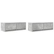 Vidaxl TV omarica 2 kosa betonsko siva 80x31x25,5 cm inženirski les