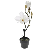 Veštacki cvet magnolija u saksiji 40cm bela