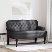 vidaXL Chesterfield klop Črna 119,5 x 64,5 x 75 cm Umjetno usnje