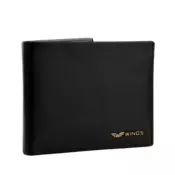WINGS Muški novčanik od prave kože crne boje
