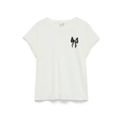 VERO MODA Majica VMIHAYA  črna / bela