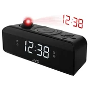 JVC radio ura RA-E211B, AM/FM projektor, 20 postaj, 0,3 W, črna