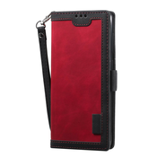 Eleganten etui/ovitek Vintage Splice za Huawei P40 - rdeč