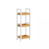 Songmics Kopalniška polica 3 nivoji 20x30x80 cm bela