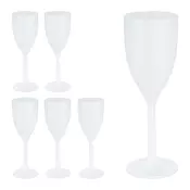Northix Set 6 plastičnih kozarcev za vino 350 ml nerazbitni