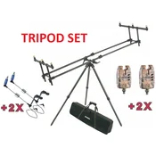 MIVARDI Tripod Premium SET + Free 2x BITE ALARM + 2x SWING ARM