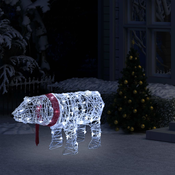Ukrasni božicni medvjed s 45 LED žarulja 71x20x38 cm akrilni