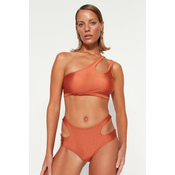 Trendyol Tile Cut Out/Windowed High Waist Bikini Bottoms With Regular Legs