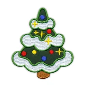 shumee Božično drevo z našitkom s snežno glazuro - podlaga za likanje/termotesniranje - vezen našitek/značka/emblem