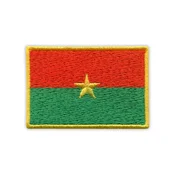 shumee Našitek Zastava Burkine Faso - Samolepilna podlaga - Vezen našitek/značka/emblem