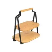 Estia Poslužavnik za serviranje ES01-20811, Na 2 nivoa, Bambus/Metal, 20 x 26 x 28 cm