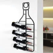 Hanah Home dekorativni metalni stalak za vino Vin Hld-3011, crni