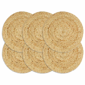 Podmetaci 6 kom obicni/prirodni 38 cm okrugli od jute