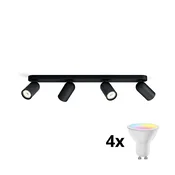 Philips - LED RGBW prigušivo spot svjetlo 4xGU10/4,9W/230V 2700-6500K crno