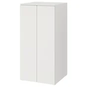 SMASTAD/PLATSA Garderobna omara, bela bela/s 3 policami, 60x57x123 cm