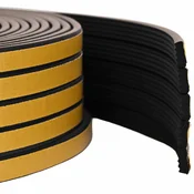 vidaXL Samolepilni tesnilni trak za okna Črna 8 x 3 mm 12 m EPDM pena