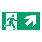 B-Safety Znak za izhod v sili tipa G za L-LUX Standard Eco - bela, zelena - Plastika