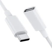 Stouchi USB-C podaljševalni kabel za MagSafe – moški/ženski 0,5 m, bel