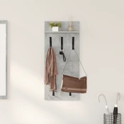 Vješalica za kapute na zidu Zidne Betonski sivi 40 x 10 x 90 cm