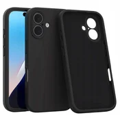 Silikonski ovitek MagSafe mat zadnja stran za iPhone 16 črne barve