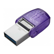 USB C & USB DISK Kingston 64GB DT microDuo3G3, 3.2 Gen1, OTG, plastičen s pokrovčkom