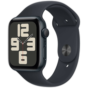 Smartwatch Apple Watch SE 44mm 2022 AC Midnight black Sports Band S/M EU, 709729 709729