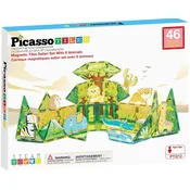 PicassoTiles magnetni gradbeni komplet Safari Setz 8 živalmi