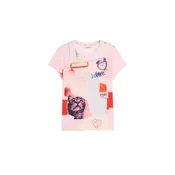 Desigual Majica jastog / roza / rosé / črna