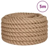 Vidaxl Vrv iz jute 5 m dolžina 60 mm debelina