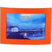 Karako Foto okvir 10x15 cm, kovina, namizni s tačko oranžen