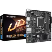 GIGABYTE MB H610M S2H V3 DDR4 LGA1700 2 x DDR4 1 x M.2 4 x SATA 1 x D-Sub 2 x DisplayPorts 1 x HDMI port Micro ATX - H610M S2H V3 DDR4