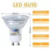 Nettlife NETTLIFE Paket 6 LED sijalk GU10 nevtralno bela 5 W nadomesti 50 W sijalko 4000 K varčna poraba energije snop 110° brez možnosti zatemnjevanja, (5000220004)