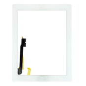 Apple iPad 3, iPad 4 - steklo na dotik + gumb Domov (bel)