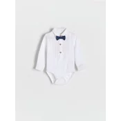 Reserved - Eleganten bodi z metuljčkom - bela