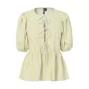 PIECES Bluza PCJolly  rumena / bela